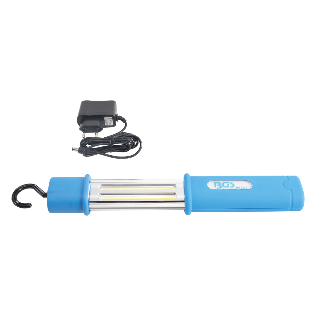 handlampe-led-blau-mit-hacken-bgs-85322-mit-ladegeraet